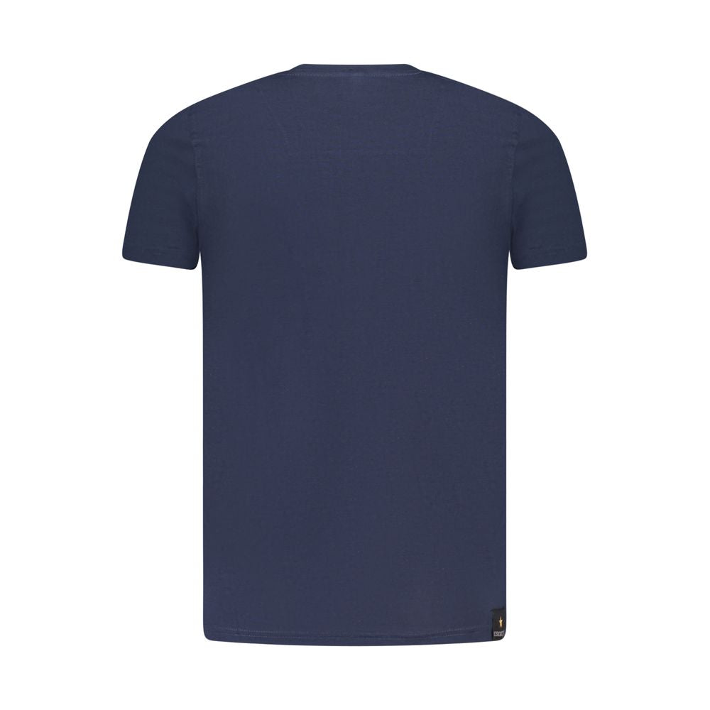 Accademia Militare Blue Cotton T-Shirt with Eagle Logo