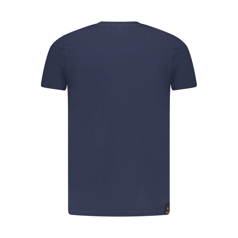 Accademia Militare Blue Cotton T-Shirt with Eagle Logo
