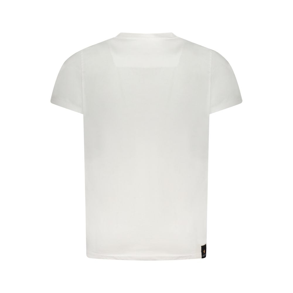 Accademia Militare T-Shirt en Coton Blanc avec Design d'Aigle Audacieux