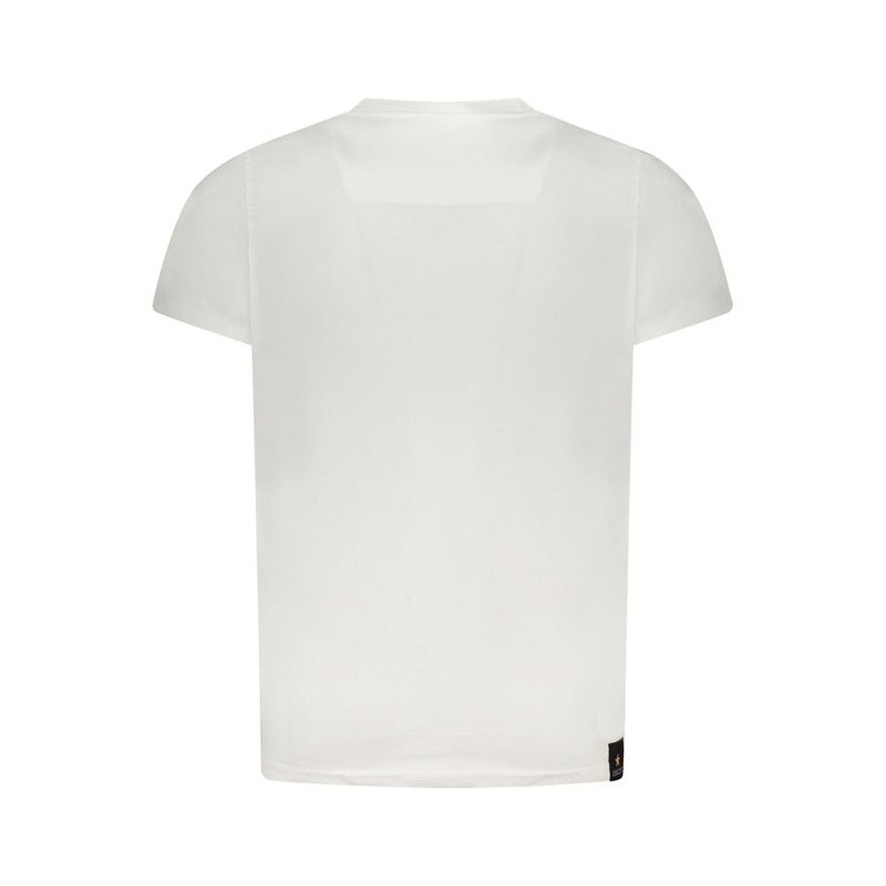 Accademia Militare White Cotton T-Shirt with Bold Eagle Design