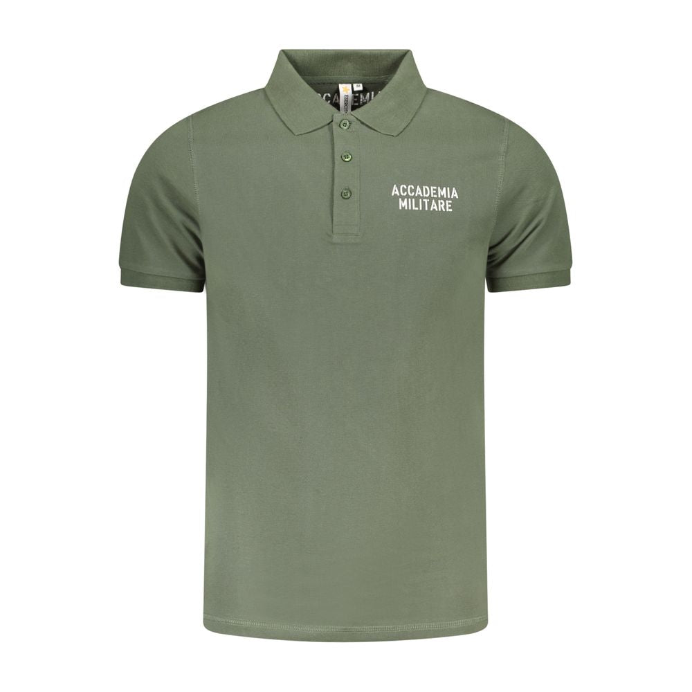 Polo en Coton Vert Accademia Militare - Élégant et Confortable