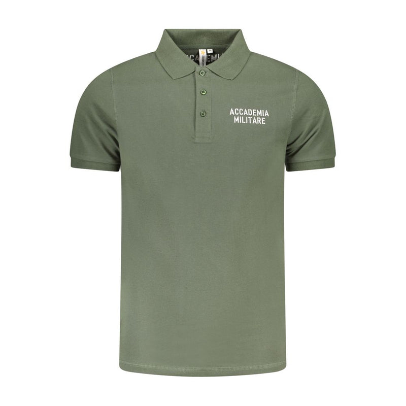 Accademia Militare Green Cotton Polo Shirt - Stylish & Comfortable