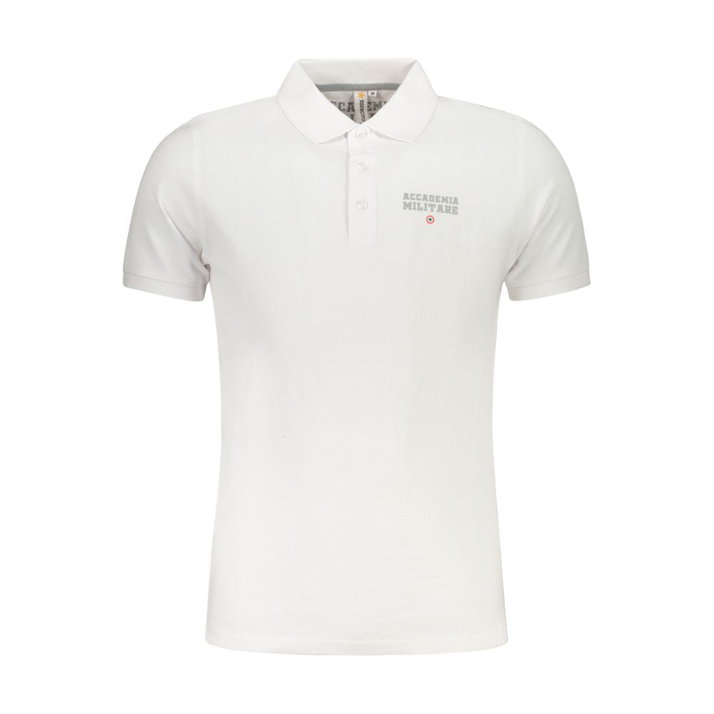 Polo Shirt en Coton Blanc Accademia Militare - Élégant et Confortable