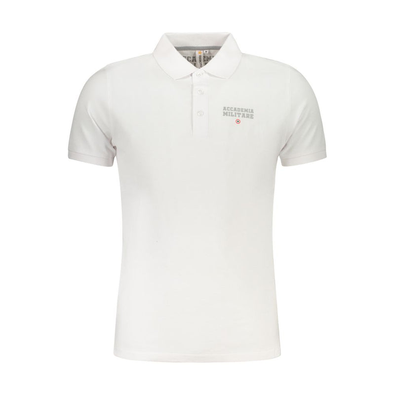 Accademia Militare White Cotton Polo Shirt - Stylish & Comfortable