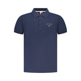 Accademia Militare Men's Blue Cotton Polo Shirt with Tricolore Logo