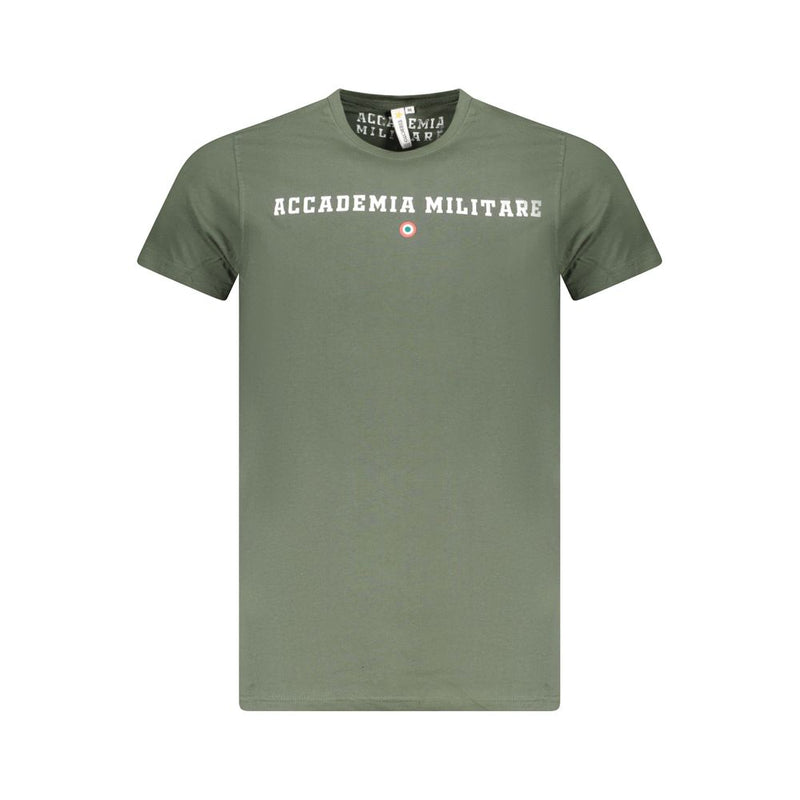 Accademia Militare Green Cotton T-Shirt - Essential Casual Wear