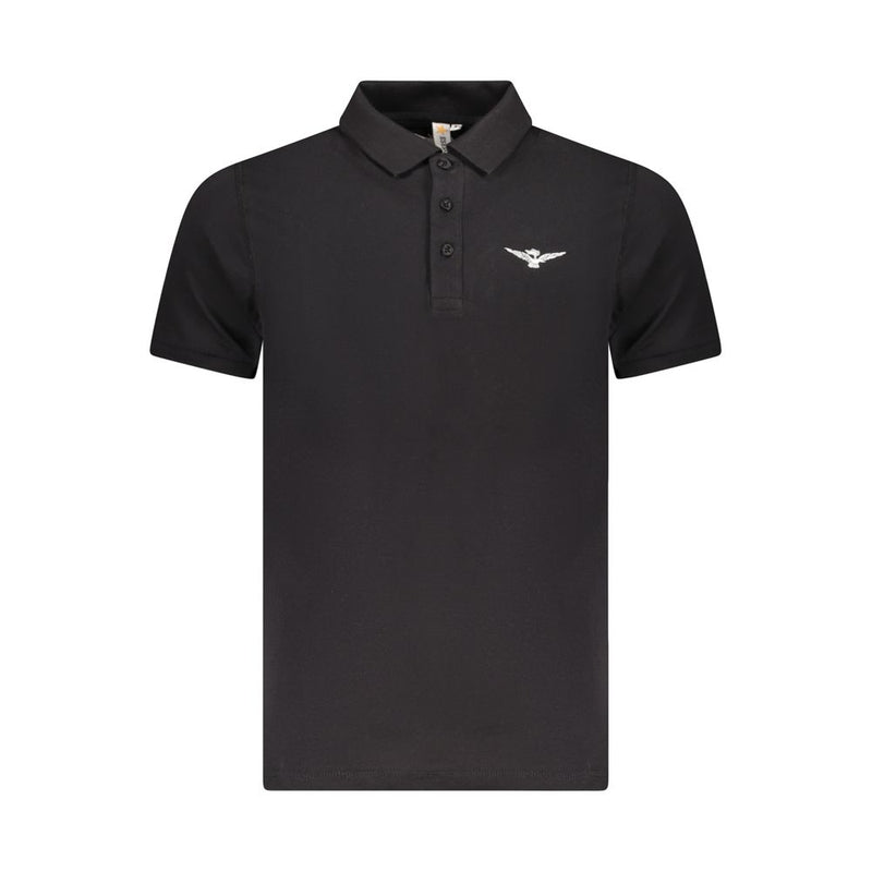 Accademia Militare Black Cotton Polo Shirt - Comfort & Style