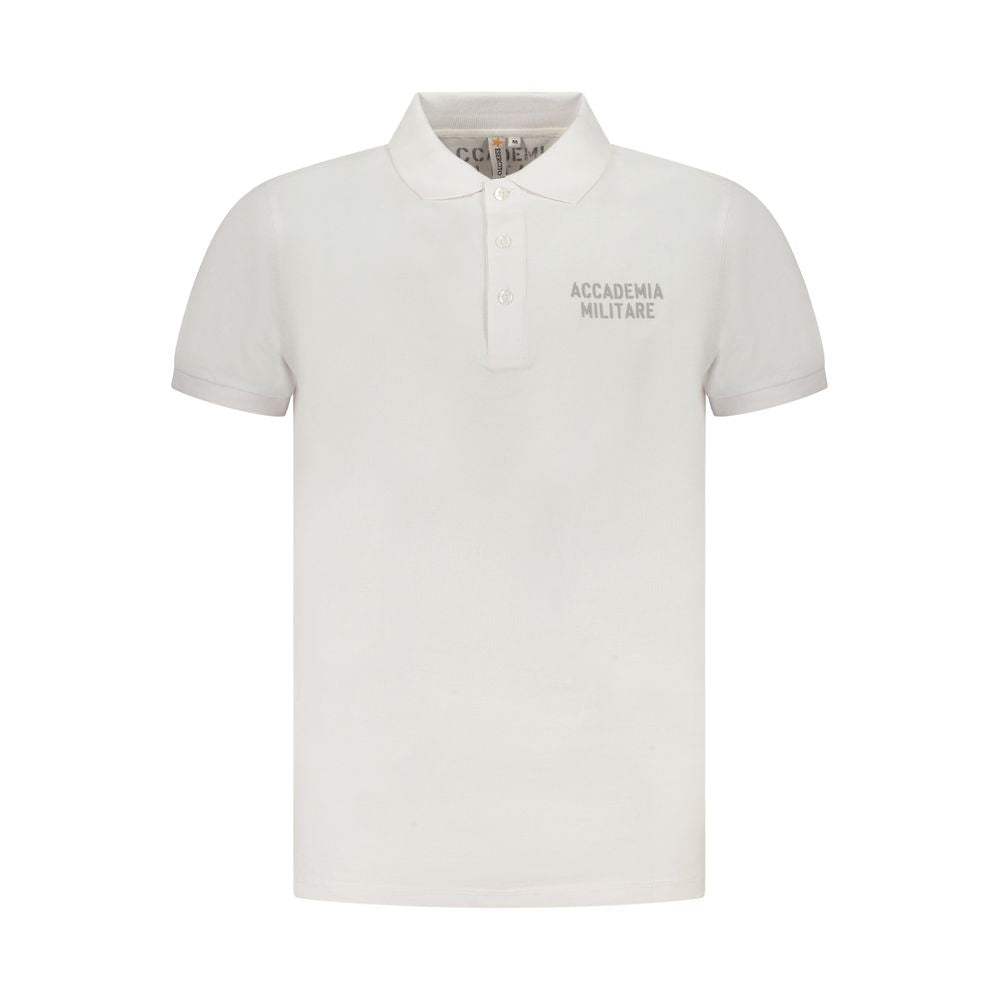 Polo Shirt en Coton Blanc Accademia Militare - Élégant et Confortable