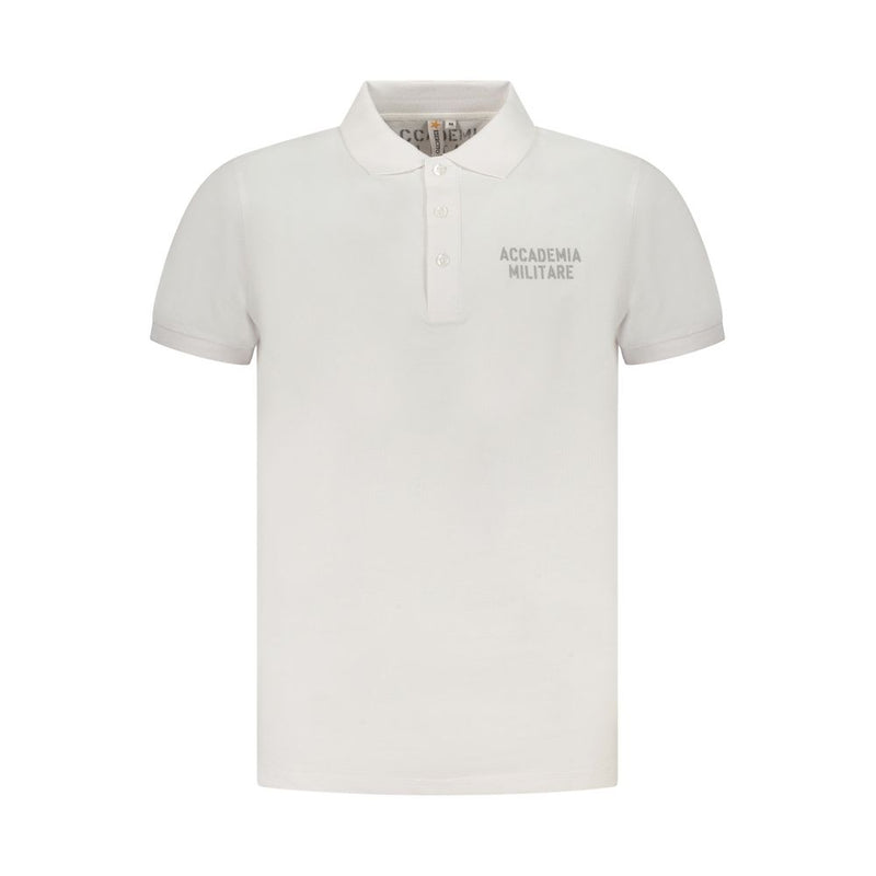 Accademia Militare White Cotton Polo Shirt - Stylish & Comfortable