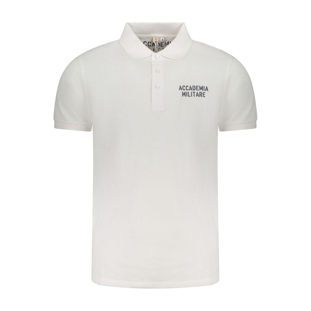 Polo en Coton Blanc Accademia Militare - Élégant et Confortable