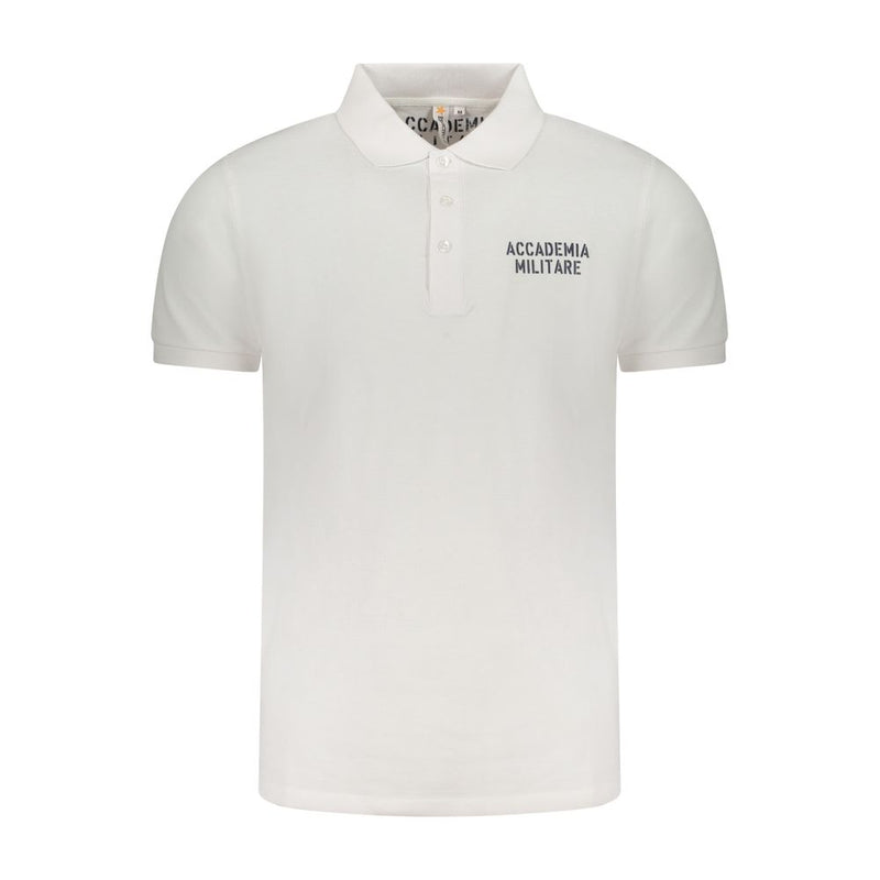 Accademia Militare White Cotton Polo Shirt - Stylish & Comfortable