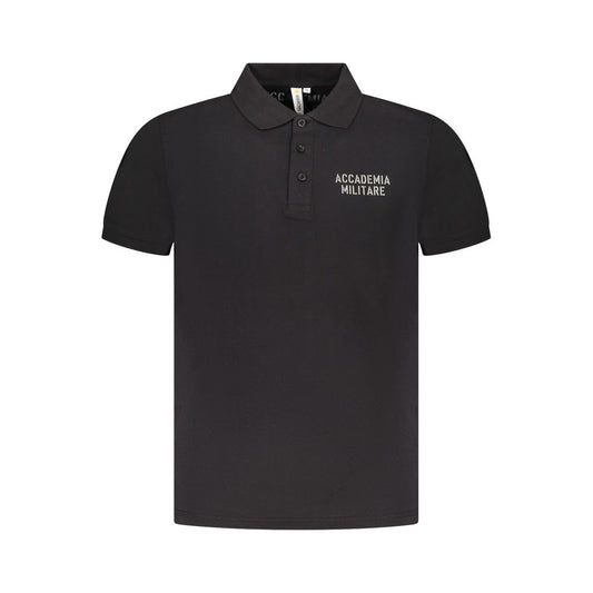 Polo en coton noir de l'Accademia Militare