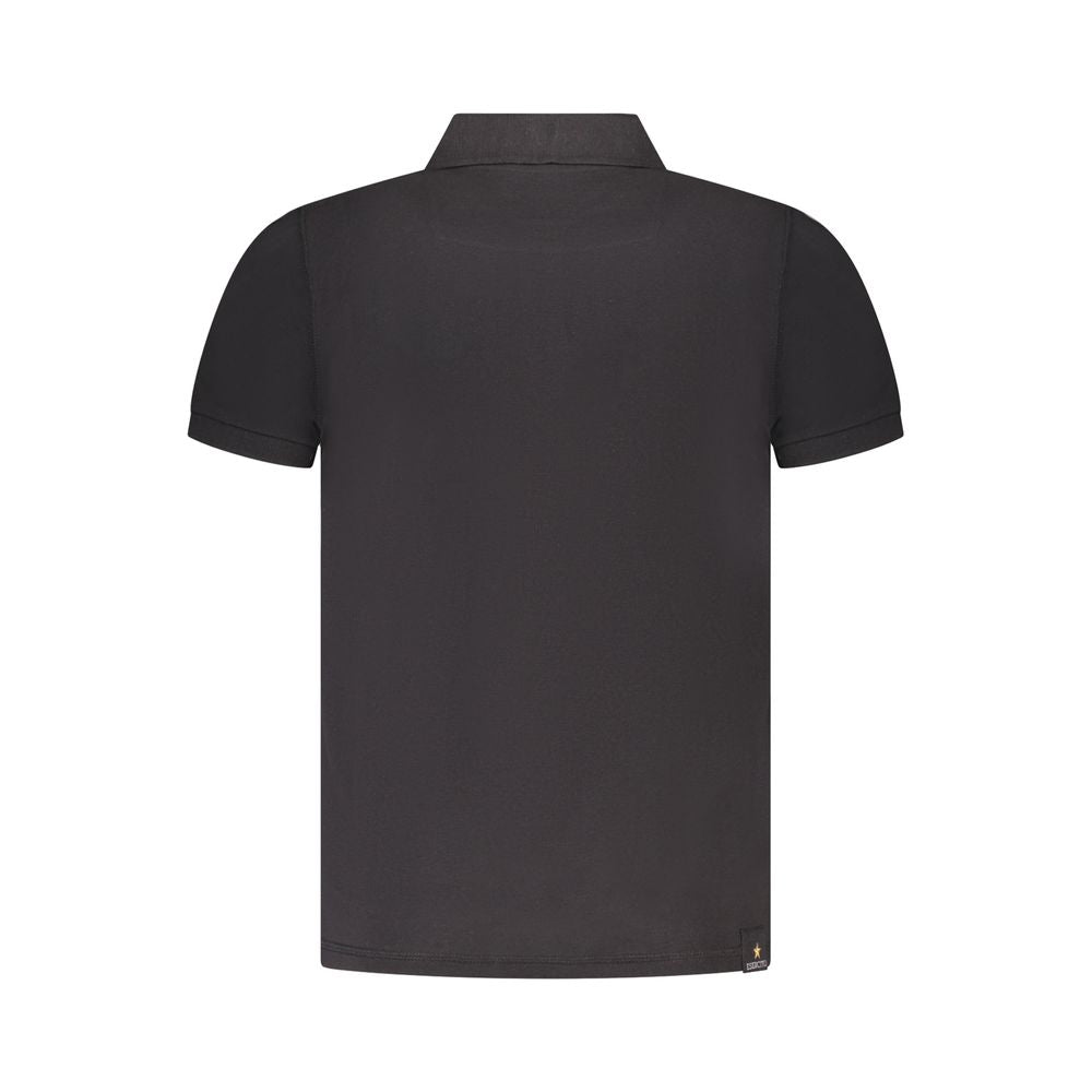 Accademia Militare Polo Shirt Noir en Coton pour Hommes - Élégance et Confort
