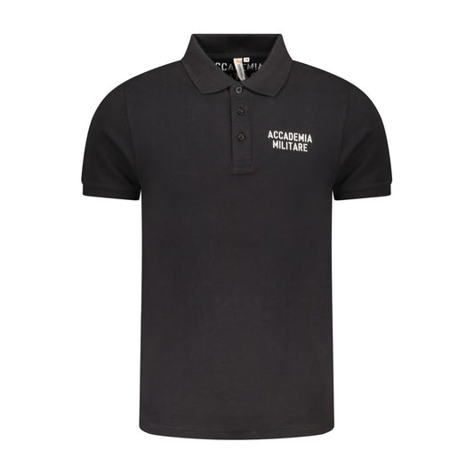 Polo en coton noir de l'Accademia Militare