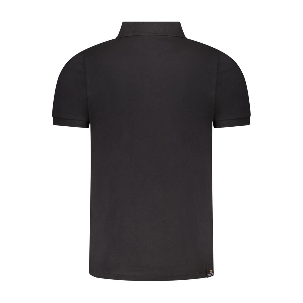 Accademia Militare Black Cotton Polo Shirt - Élégance et Confort