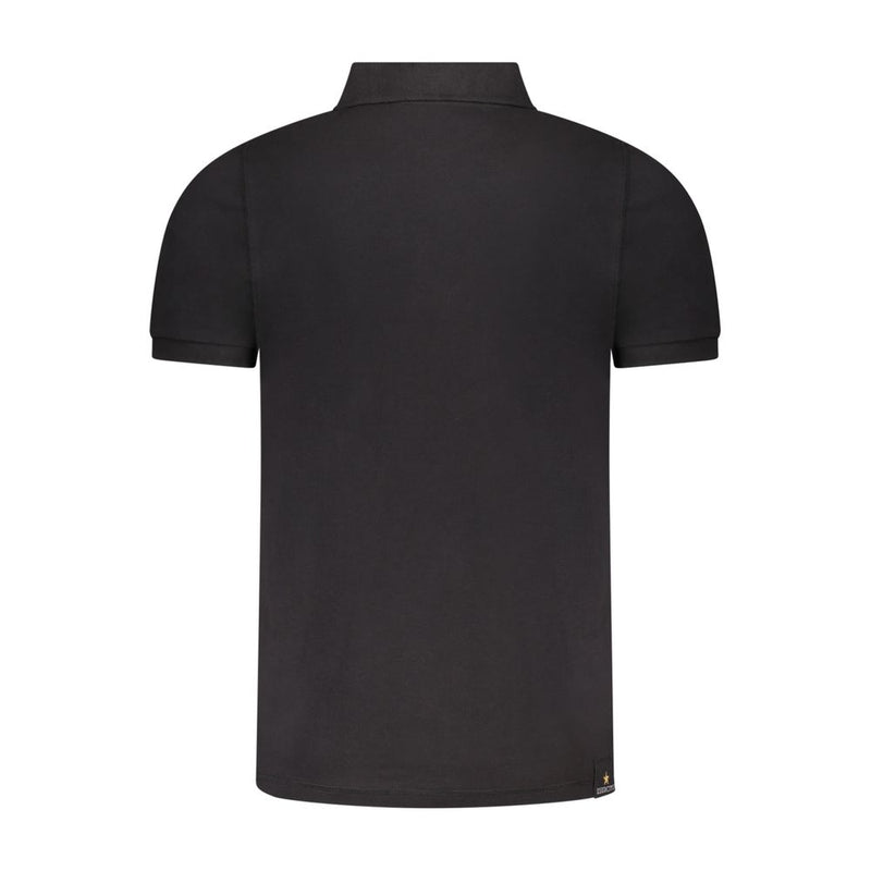Accademia Militare Black Cotton Polo Shirt - Élégance et Confort