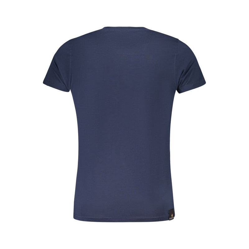 Accademia Militare Blue Cotton T-Shirt with Eagle Print