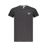 T-shirt en coton noir Accademia Militare avec design d'aigle