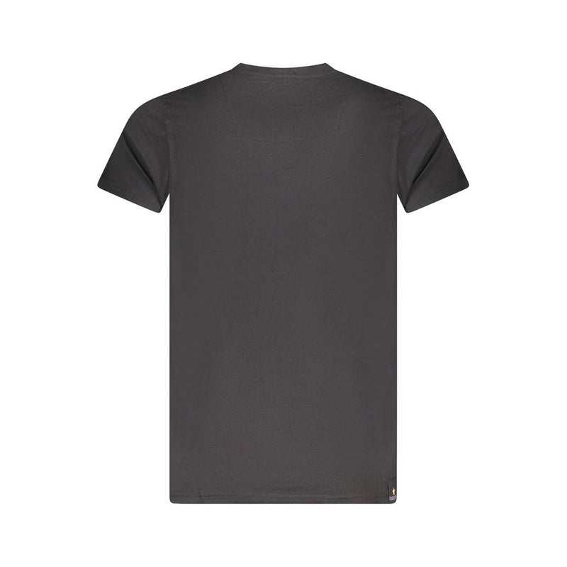 T-shirt en coton noir Accademia Militare avec design d'aigle