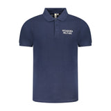 Accademia Militare Blue Cotton Polo Shirt for Men - Stylish Comfort