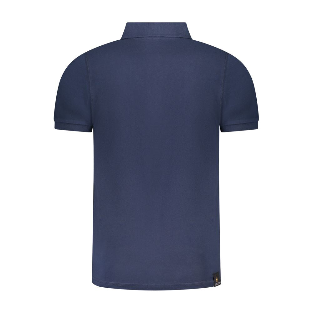 Accademia Militare Blue Cotton Polo Shirt for Men - Stylish Comfort