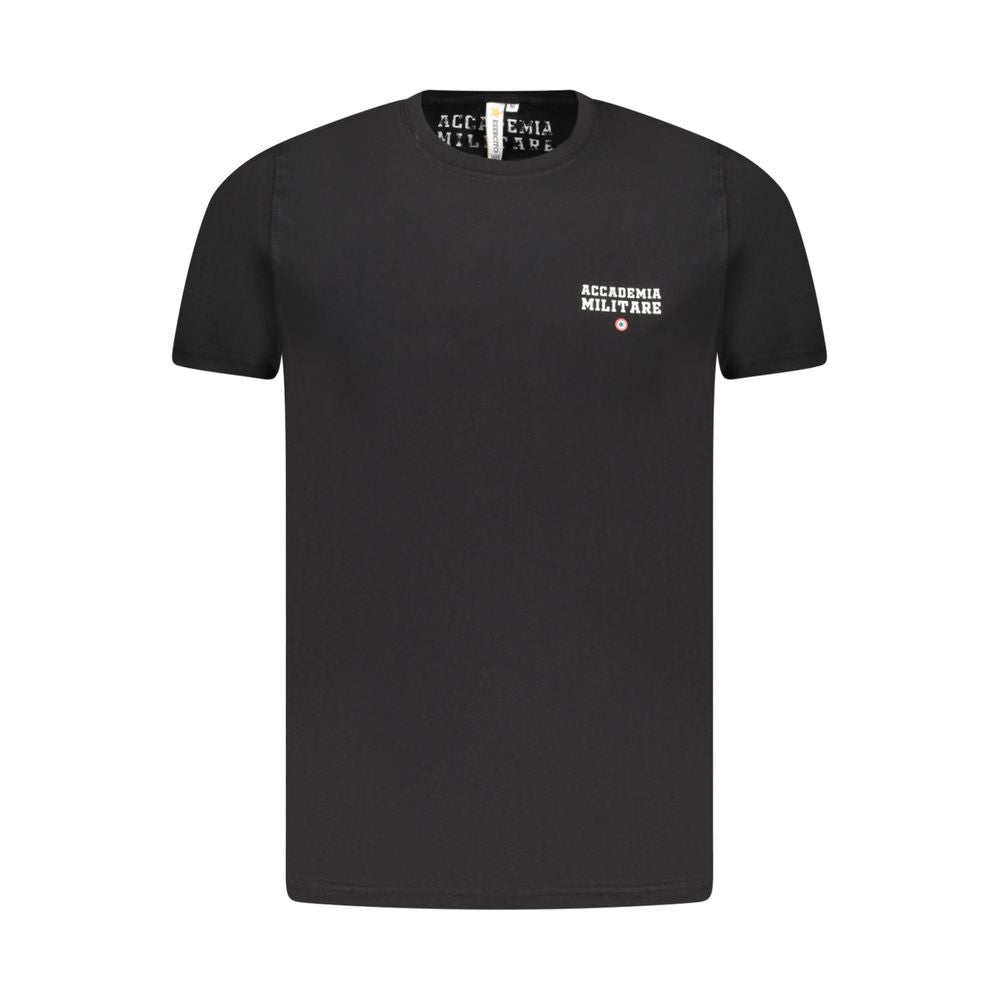Accademia Militare T-Shirt Noir en Coton pour Hommes - Élégance et Confort