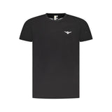 Accademia Militare Men's Black Cotton T-Shirt with Eagle Logo