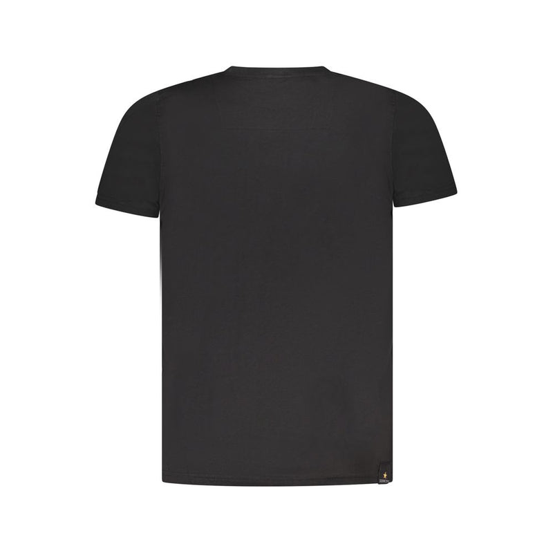 Accademia Militare Men's Black Cotton T-Shirt with Eagle Logo