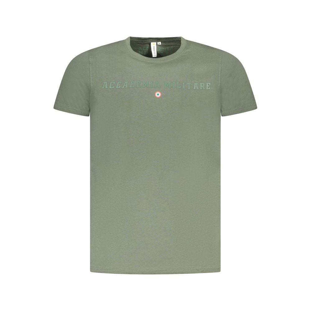 Accademia Militare T-Shirt en Coton Vert - Manches Courtes
