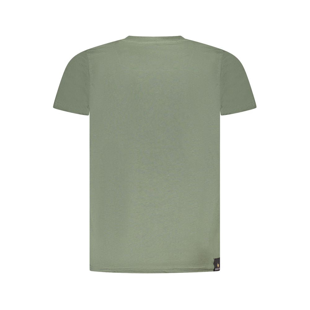 Accademia Militare T-Shirt en Coton Vert - Manches Courtes