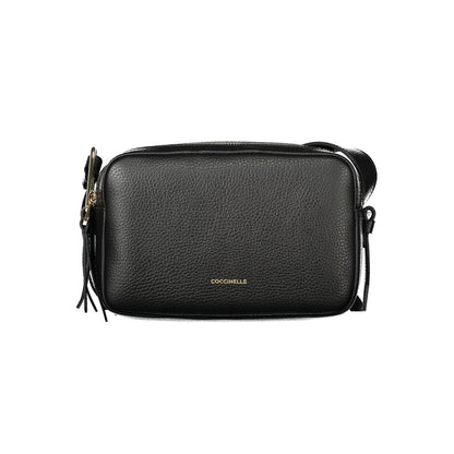 Sac à main en cuir noir Coccinelle