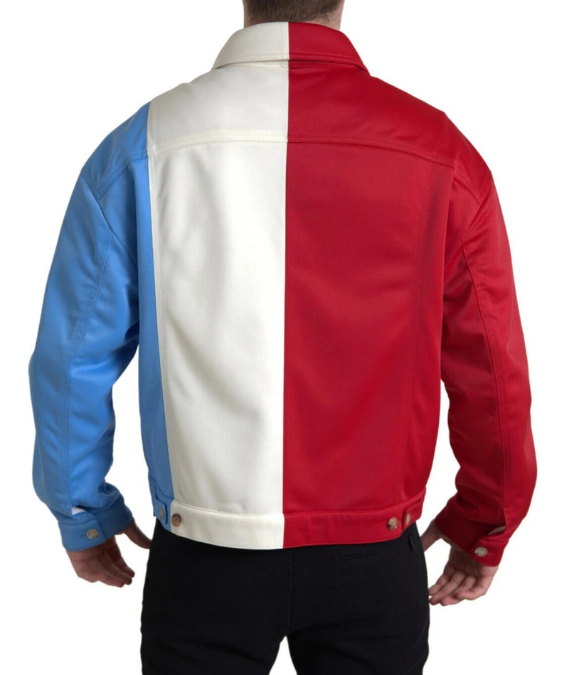 Veste courte à col en polyester multicolore de Dolce & Gabbana