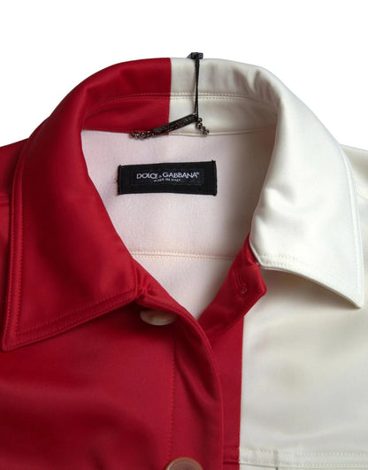 Veste courte à col en polyester multicolore de Dolce & Gabbana