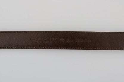 Ceinture Dolce & Gabbana en cuir perforé bleu avec boucle grise