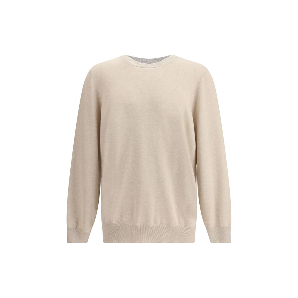 Brunello Cucinelli Beige Cashmere Sweater for Men