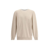 Brunello Cucinelli Beige Cashmere Sweater for Men
