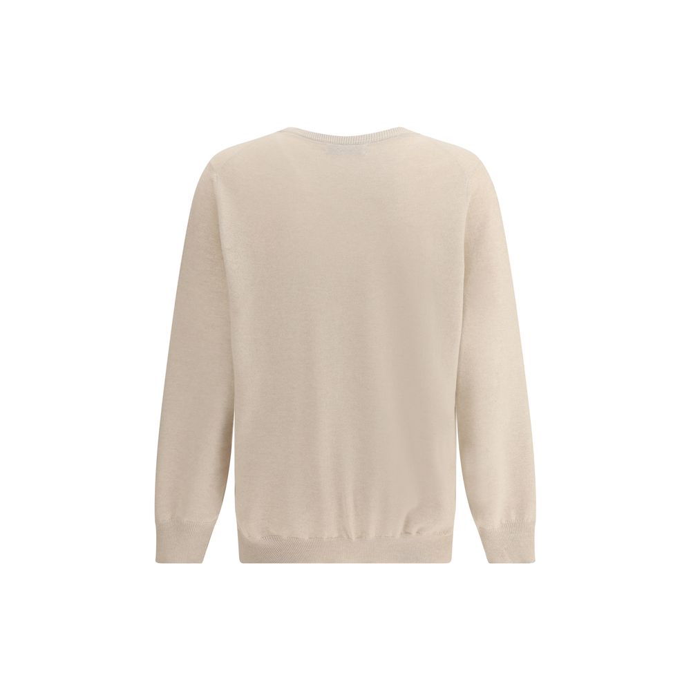 Brunello Cucinelli Beige Cashmere Sweater for Men