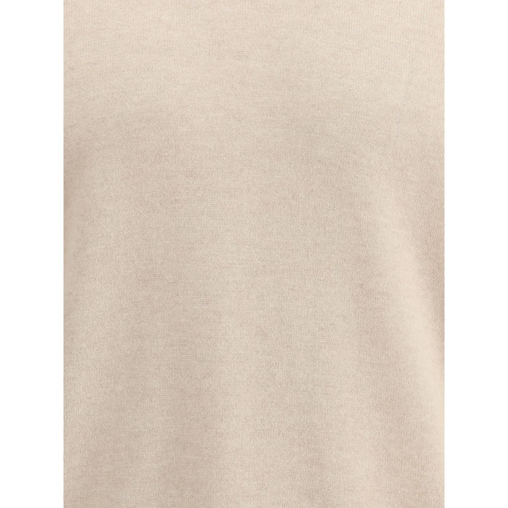 Brunello Cucinelli Beige Cashmere Sweater for Men