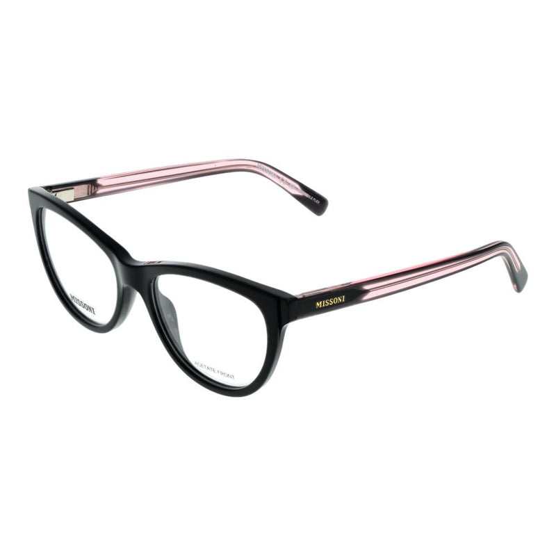 Missoni Black Women Glasses Frame - Stylish Round Acetate Design