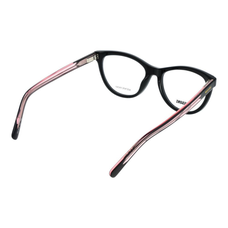 Missoni Black Women Glasses Frame - Stylish Round Acetate Design