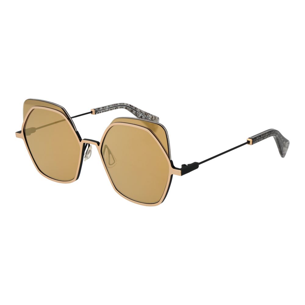 Lunettes de soleil unisexes en or Yohji Yamamoto - Élégance intemporelle