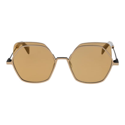 Yohji Yamamoto Gouden Unisex Zonnebril
