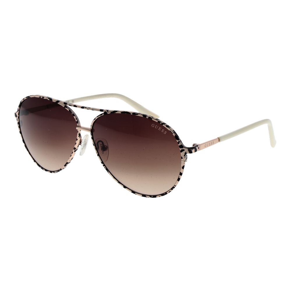 Guess Cream Women Sunglass - Aviator Style