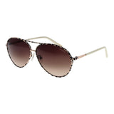 Guess Cream Women Sunglass - Aviator Style