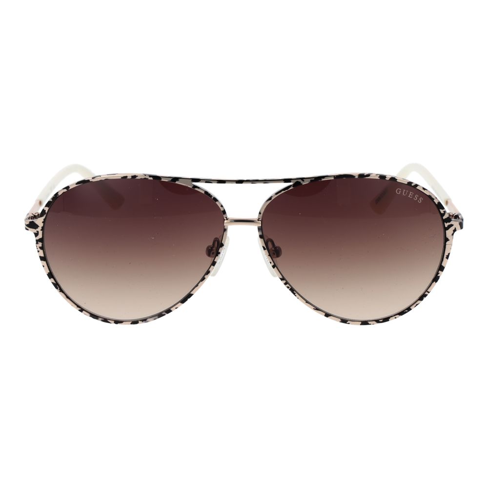 Guess Cream Women Sunglass - Aviator Style