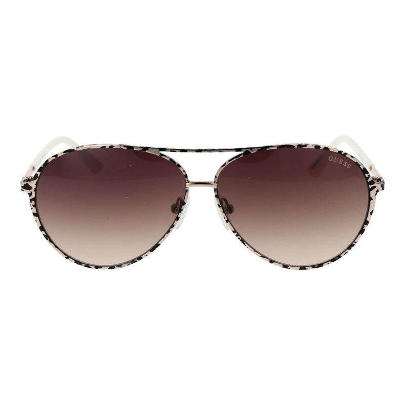 Guess Cream Women Sunglass - Aviator Style
