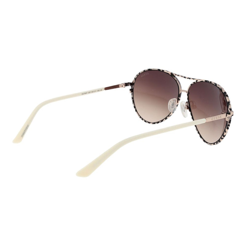 Guess Cream Women Sunglass - Aviator Style