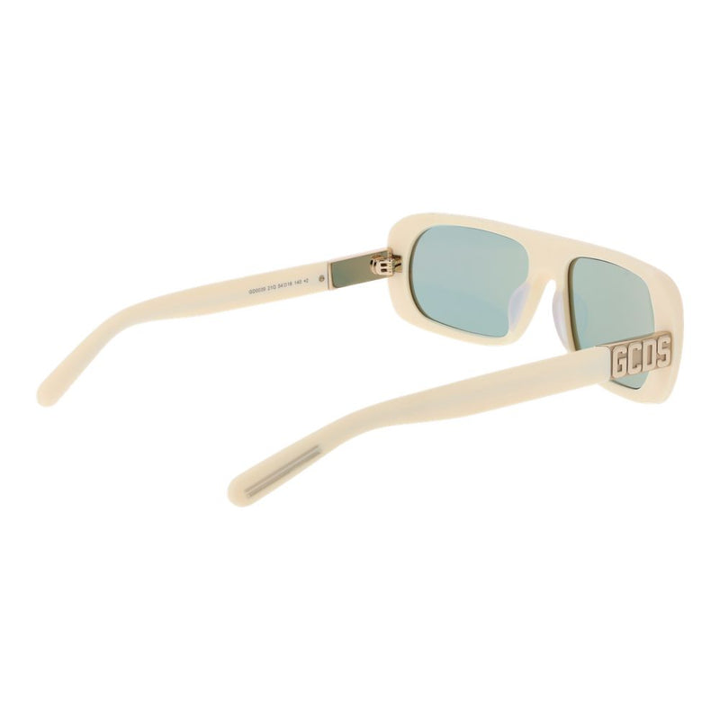 GCDS Cream Unisex Sunglasses - Chic Oval Design with UV Protection