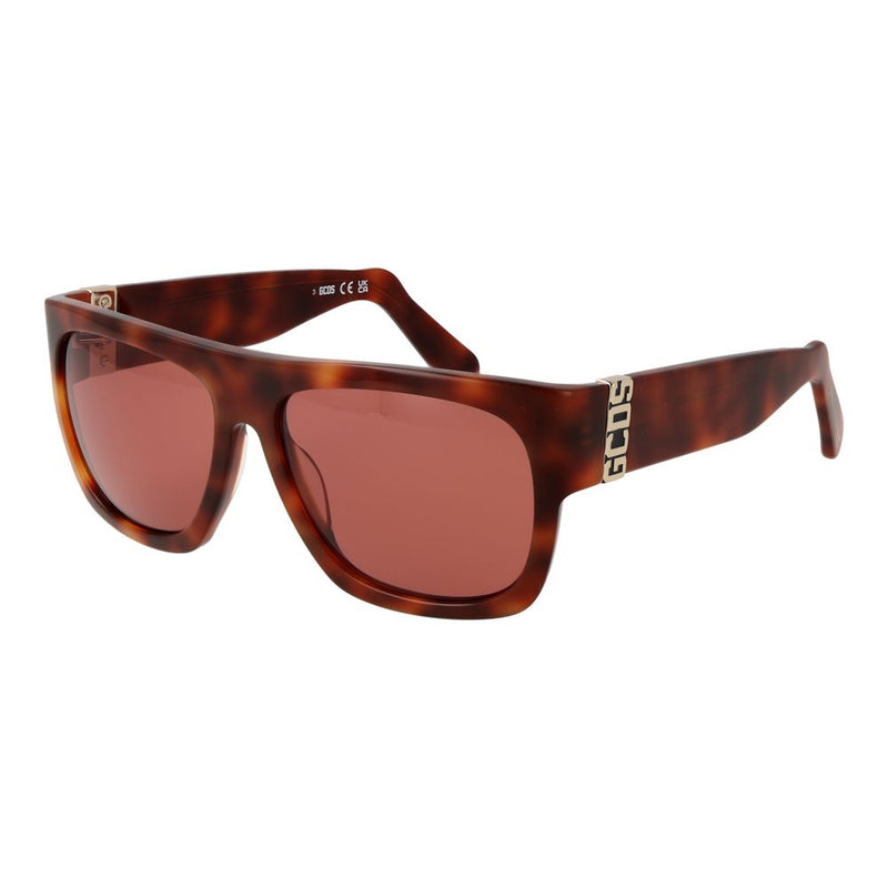 GCDS Brown Unisex Sunglass - Stylish Square Frame with UV Protection