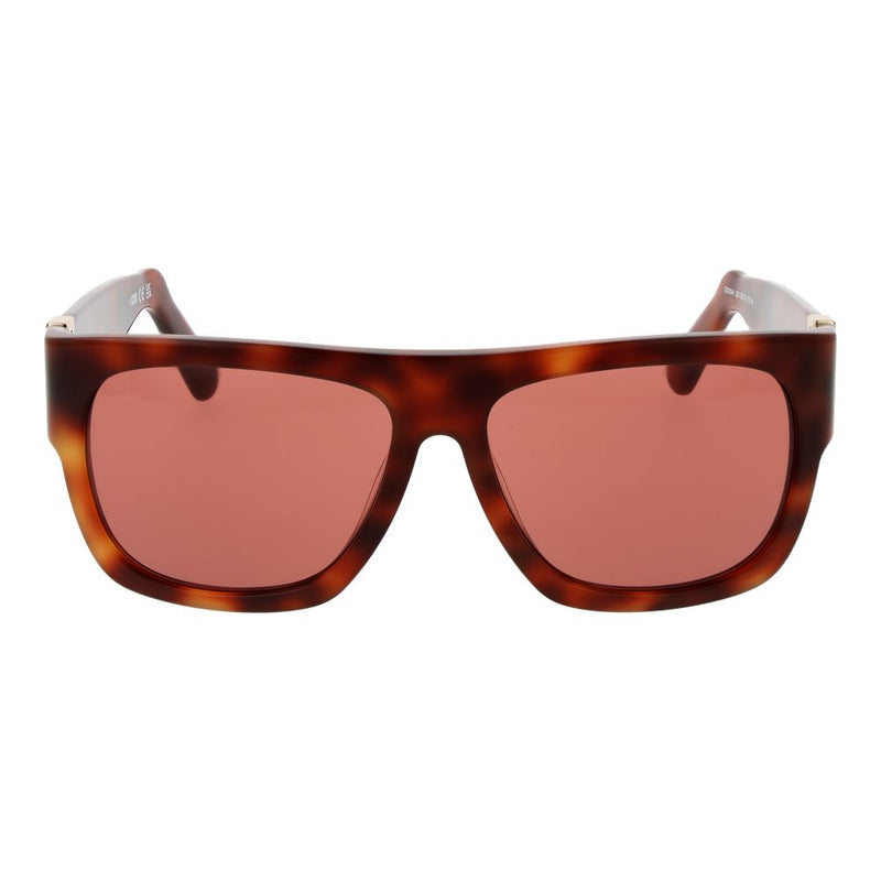 GCDS Brown Unisex Sunglass - Stylish Square Frame with UV Protection